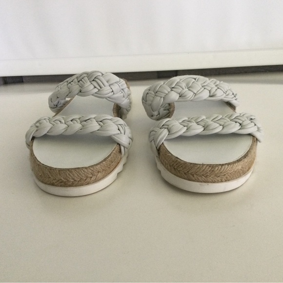 Marc Fisher LTD Jaimee Espadrille Slide Sandal In White Leather Size 7 M - Picture 3 of 11